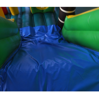 Château gonflable animalier Éléphant Jungle Zoo avec toboggan, combo gonflable pour enfants, jeu d'extérieur, location, divertissement