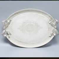 Vente en gros d'artisanat de table de Noël pour les fêtes Salver Plateau décoratif de table de Noël en résine nordique vintage