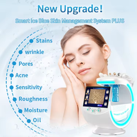 Appareil de soin du visage Aqua Peeling Smart Ice Blue Plus Hydraskin, hydrofacial et microdermabrasion avec analyse du visage, prise US/IT