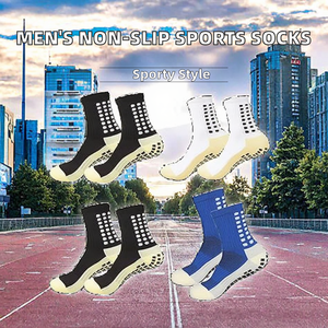 Men's Thigh High Sports Crew <b>Socks</b> Non-Slip Silicone Geometric Pattern Spandex/Nylon Soccer Sweat-Absorbent Knitted Spring - Product Image 2