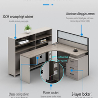 Bureau de travail modulaire pour 4/6 personnes, design moderne et simple, écologique, de haute qualité, pour le personnel de bureau, vente en gros