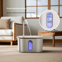 Fontaine à eau pour chat 2026 en acier inoxydable, distributeur d'eau automatique avec robinet détachable, station d'eau intérieure pour plusieurs chats