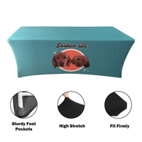 Vêtements de table personnalisés, couverture de table extensible, nappes de 6 pieds, impression couleur pour événements marketing