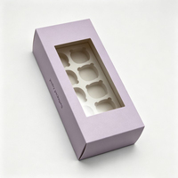 Boîtes à cupcakes en gros avec fenêtre transparente, boîte en papier de qualité alimentaire pour sushis, mini-cupcakes, boîtes rectangulaires