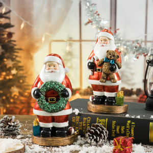 新しいサンタクロース樹脂手芸装飾プリンセス型の雰囲気とシーンの配置のためのホームクリスマス装飾 - Product Image 3