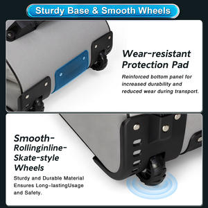 Sac de voyage de golf DBAIHUK de haute qualité, imperméable, 900d, avec roulettes, sac à air épaissi en noir/gris clair - Product Image 3