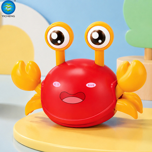 Jouet Crabe Interactif à Pousser et à Marcher avec Yeux Pop-up - Adorable Jouet Sensoriel <span class=keywords><strong>pour</strong></span> Tout-petits - Cadeau d'Anniversaire <span class=keywords><strong>pour</strong></span> Enfants - Product Image 1