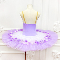 ET23004 Tutú de Ballet Clásico para Niñas, Traje de Ballet Básico para Actuaciones, Tutú Infantil