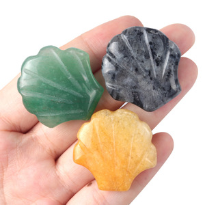 Hecho a mano piedra Natural océano Concha tallada cristal Chakra Reiki equilibrio playa Shell decoración Micro <span class=keywords><strong>paisaje</strong></span> joyería ornamento - Product Image 1