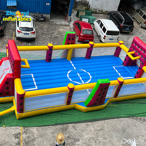 Cancha <span class=keywords><strong>de</strong></span> Fútbol y Fútbol Acuático Inflable para Exteriores con Suelo, Castillo Hinchable para Deportes y Juegos - Product Image 1