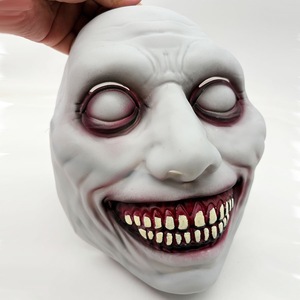 Máscara <span class=keywords><strong>de</strong></span> Exorcista Sonriente, Máscara <span class=keywords><strong>de</strong></span> Demonio con Ojos Blancos Espeluznantes, Disfraz <span class=keywords><strong>de</strong></span> Halloween, Accesorio <span class=keywords><strong>de</strong></span> Cosplay, Máscara <span class=keywords><strong>de</strong></span> Fantasma Aterrador - Product Image 1