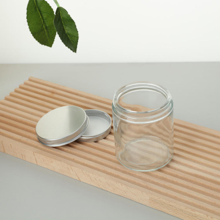 Transparent Bottle with Silver Lid