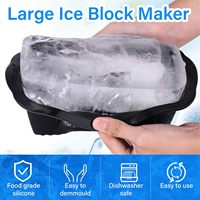 Moule à glaçons en silicone réutilisable extra large avec renfort en acier pour briques de glace de 5 lbs pour refroidisseur de piscine à bain de glace