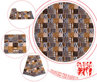 Kain Cetak Afrika Mewah dan Bergaya 100% Katun Batik Ankara untuk Gaun Pesta Kualitas Tinggi Grosir