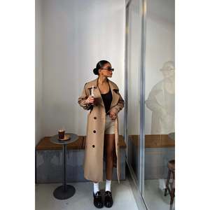 Abrigo Largo de Piel de Oveja para Mujer, Estilo Informal con Estampado y Doble Botonadura, para Otoño e Invierno, Tejido de Punto - Product Image 3