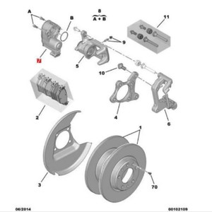 1612912080 Actionneur de frein à main électrique arrière à 2 broches pour Peugeot <span class=keywords><strong>308</strong></span> 5008 408 308S - Product Image 2