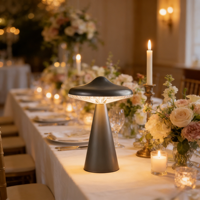 Lampe de table design Veilleuse tactile champignon chromée Lampe de table champignon portable
