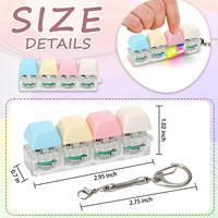 MC Wholesale Stress Relief LED Light Mechanical Keycap Keychain Keyboard Keyring Fidget Clicker Decompression Toys