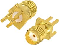 Conectores SMA, Conector Coaxial RF Hembra, Conector de Montaje en Borde de PCB, Adaptador de Soldadura, Orificio Vertical, 10 Piezas