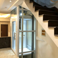 Ascensore Domestico Personalizzato per Mini Villa, Elevatore Residenziale Panoramico in Vetro Adatto per Casa a Due Piani con Mansarda