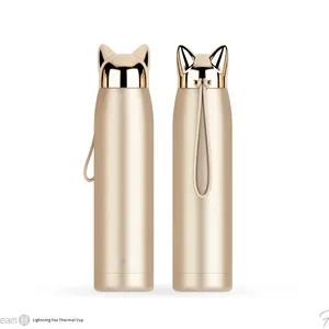 Lightning <strong>Fox</strong> 350ml Insulation <strong>Cup</strong> 304 Double Layer Stainless Steel Vacuum Outdoor Handheld Cartoon Advertising Gift Water <strong>Cup</strong> - Product Image 5