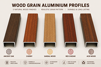 Profils en aluminium à grain de bois avec aspect bois naturel, surface durable résistante à la corrosion et faibles besoins d'entretien