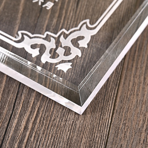 เหรียญคริสตัลอะคริลิคสั่งทำพิเศษ ขนาด 23x30 ซม. สลักด้วยเลเซอร์ โปร่งใส สองชั้น สำหรับใบรับรองและโล่ - Product Image 4