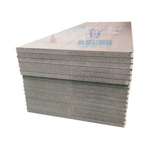 Nhà máy công nghiệp xây dựng hệ thống cách nhiệt bánh sandwich thép màu với bảng thanh lọc đá Silicon - Product Image 1