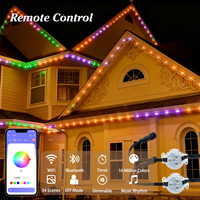 Luces LED RGB 12V/24V para Exteriores, Guirnaldas de Luces Navideñas para Paisajes, Iluminación Puntual Permanente para Decoración del Hogar