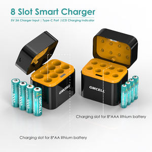 1,5 Volt AAA Li-ion batterij 1,5V 1300mWh GMCELL oplaadbare lithium AAA batterij met slimme oplader - Product Image 2