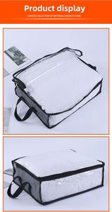 Simple Transparent Fabric Storage <b>Bag</b> for Bedding Clothing Large Capacity Moving Travel Packing Durable Lightweight <b>Sewing</b> - Product Image 6