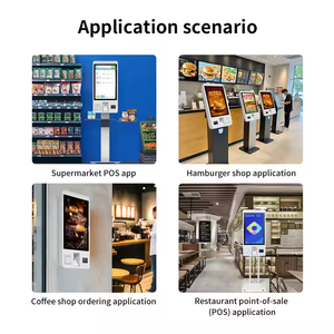 Quiosco de pedidos de autoservicio con pantalla táctil de 23,6 pulgadas, sistema operativo <span class=keywords><strong>Android</strong></span>/Windows con pago de código QR, eficiencia de restaurante con soporte Base - Product Image 6