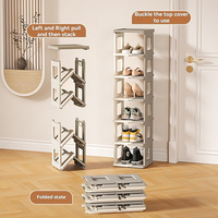 Meuble à chaussures modulaire autoportant robuste à compartiments multiples pour collection de chaussures en dortoir