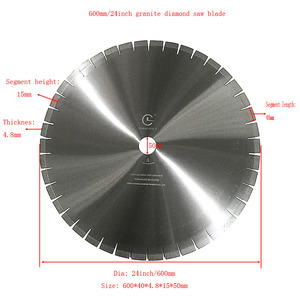 Ổn định kim cương Cutter Blade lớn Blade 24inch 600 mét công cụ điện Thông tư đá Granite kim cương Saw Blades cắt đĩa - Product Image 2