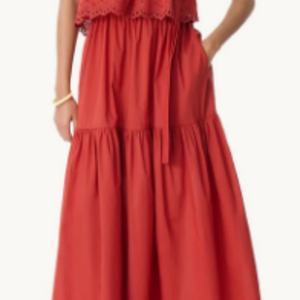 ชุดผ้าลินินปักลายขายดีปี 2025 ชุดเดรสฤดูร้อนสำหรับผู้หญิง เสื้อแขนกุดลำลองและกระโปรงยาวทรงระบายลายเรียบ - Product Image 2