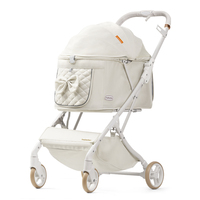 Offre Spéciale Avion Voyage Portable Pliable 4 Roues Fer Pet Poussette Chien Chat Lapin Chariot pour Shopping Marche Jogging Bateau