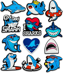 3 डी तीन आयामी ड्रॉप गोंद प्यारा कार्टून छोटा मैरी और शार्क pvc बटन सजावट निर्माता कस्टम - Product Image 2