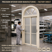 Porte intérieure minimaliste en acier français, coulissante et battante intégrée, design classique, porte de séparation pour villa
