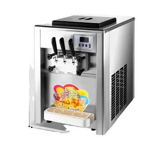 Custom Commercial Ice Cream Machine 18L Soft Ice Creme Machine Ice Cream Vending Machine