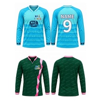 Sezonluk Takım Planlaması için Süblimasyon Baskılı Polyester Erkek Uzun Kollu Futbol Forması, Toptan Tedarik Mevcut