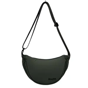 Nylon Water-Resistant Crescent Crossbody Bag For Men And Women Lightweight Travel Sling Fanny Pack Dumpling Style Shoulder Bag