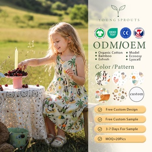 Nuovi Vestiti Estivi per Bambine, Abito Principessa con Stampa Animalier per Bambine di 4 Anni, Moda Casual in Cotone per Feste - Product Image 1