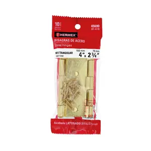 Borsa Master con 36 unità con 2 cerniere rettangolari 4 ', acciaio ottone-placcato - Product Image 1