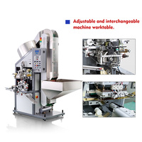 Máquina Pneumática Automática de Prensa Térmica de Estação Única para Tampas Redondas APM H1S para Tampas de Cosméticos