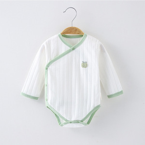 Combinaison pour bébé en coton pur tricoté unisexe, body pour nouveau-né, couche de base printemps-automne avec motif nuage - Product Image 3