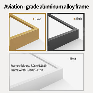 Applique murale LED intelligente rectangulaire surdimensionnée en alliage d'aluminium, moderne et économique, pour hôtel, IP44, lumière réglable, pour chambre à coucher - Product Image 5