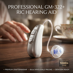 Pedido a Granel Audífonos RIC Invisibles Chip DSP 32 Canales Marca Personalizada Fábrica OEM con Estuche Libre de Bacterias - Product Image 3