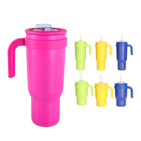 Botella de Agua de Acero Inoxidable de 40 Oz, Aislada, Isotérmica, para Bebidas Frías y Calientes, con Degradado de Color, Multicolor, sin BPA, con Tapa y Pajita, para Fiestas, Viajes