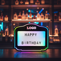 Enseigne lumineuse LED personnalisée Joyeux anniversaire |   Affichage lumineux de logo de style casino pour théâtre