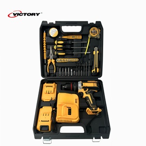 <span class=keywords><strong>Set</strong></span> obeng listrik tanpa kabel, Kit peralatan Multi alat bor dampak dengan Rig daya listrik - Product Image 6